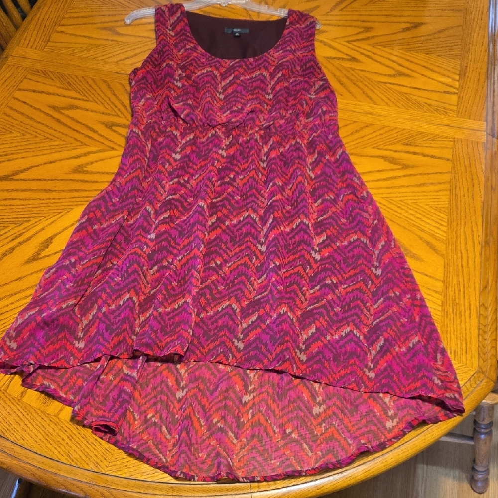 Mossimo Supply Co. Pink and Orange High Low Dress